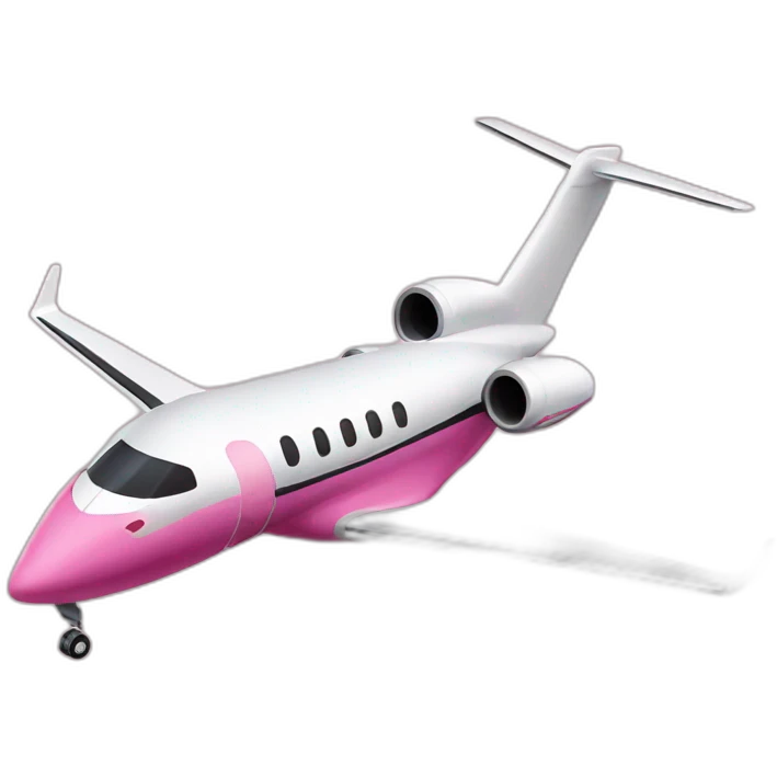 Pink and modern private jet  emoji