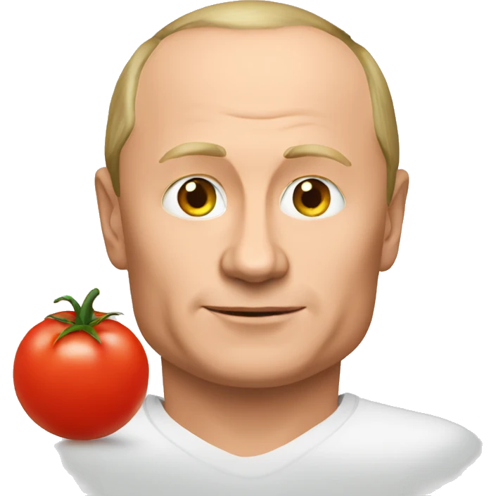 Putin and tomato emoji