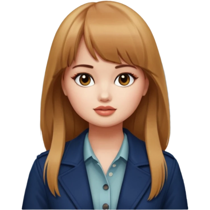 Debby Ryan (straight bangs) in the Big City emoji