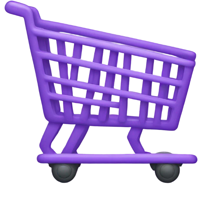 Purple shopping cart emoji