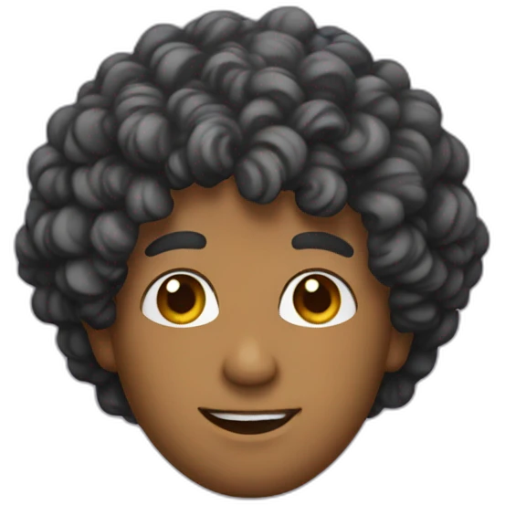 Gorrino with curly hair emoji