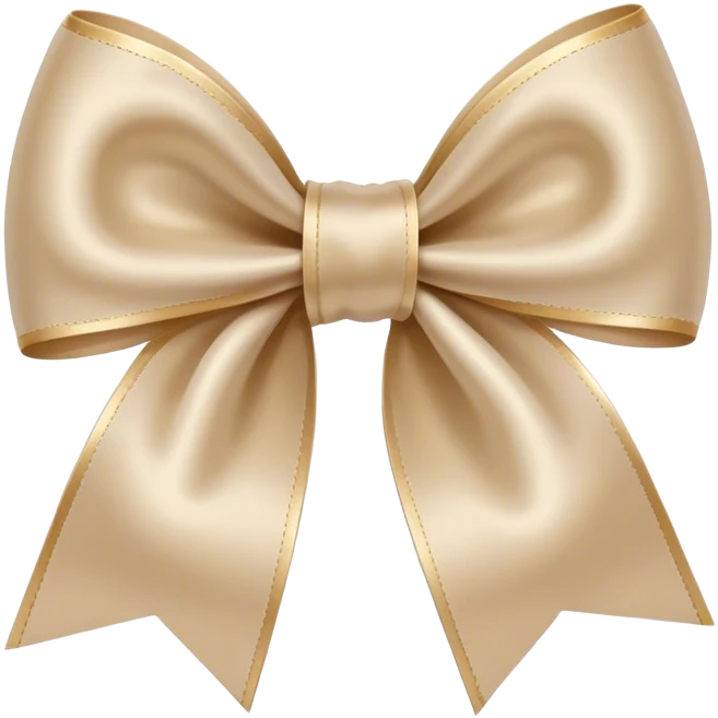 Beige bow emoji