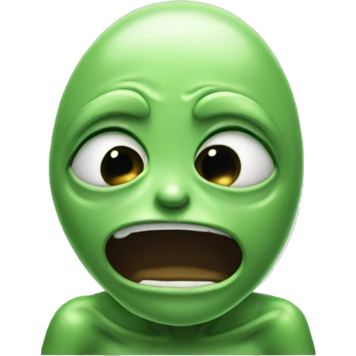 alien crying emoji