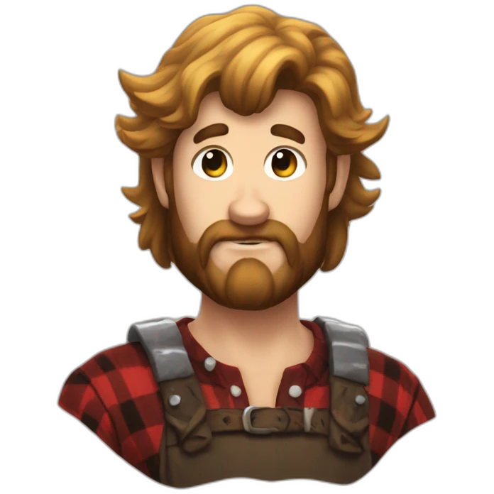 A burly lumberjack dnd warlock emoji