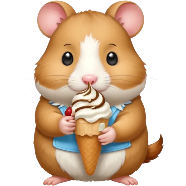 hamster  eating icecream emoji