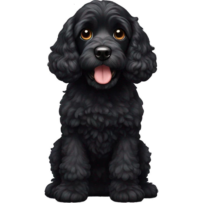 black cockerpoo emoji