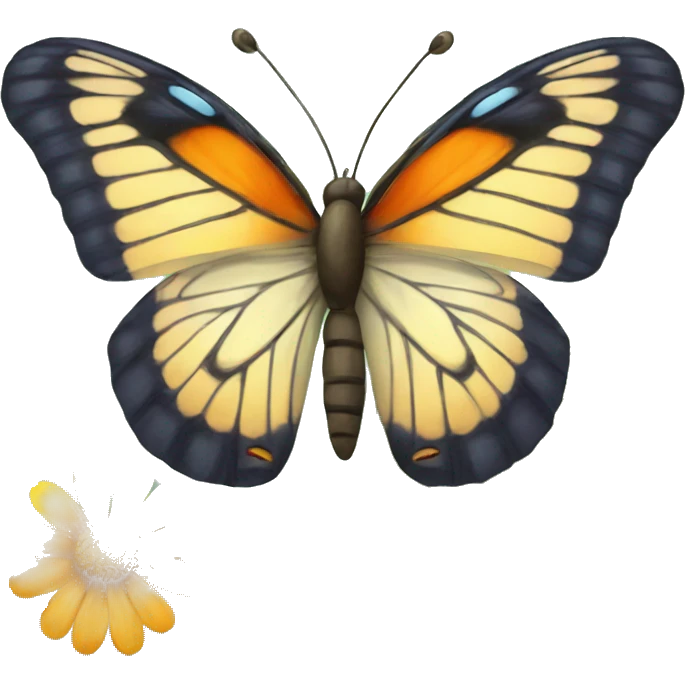 Butterfly on a flower emoji