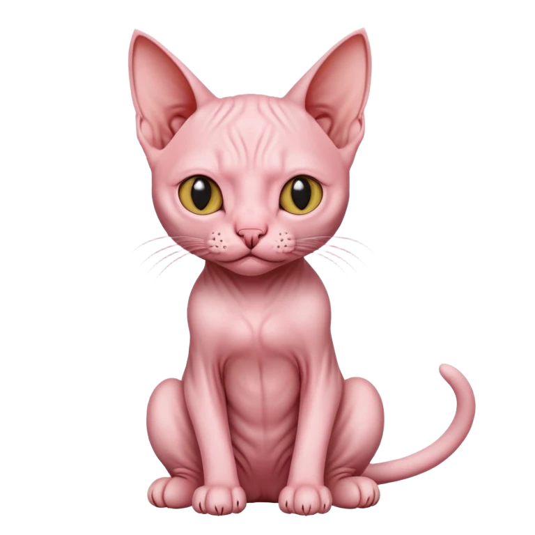 Hairless cat sitting emoji