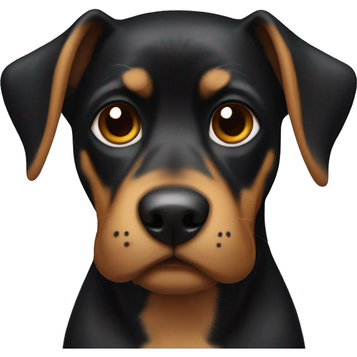 black and tan dog with pointy ears emoji