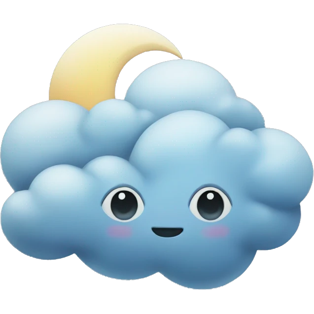 Cloud with moon emoji