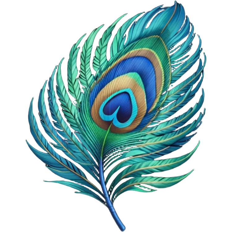 Peacock feather emoji