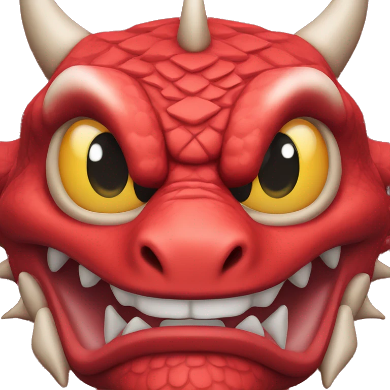 Red Dragon face front view emoji