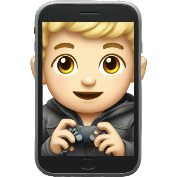 Baby gamer mobile phone  emoji