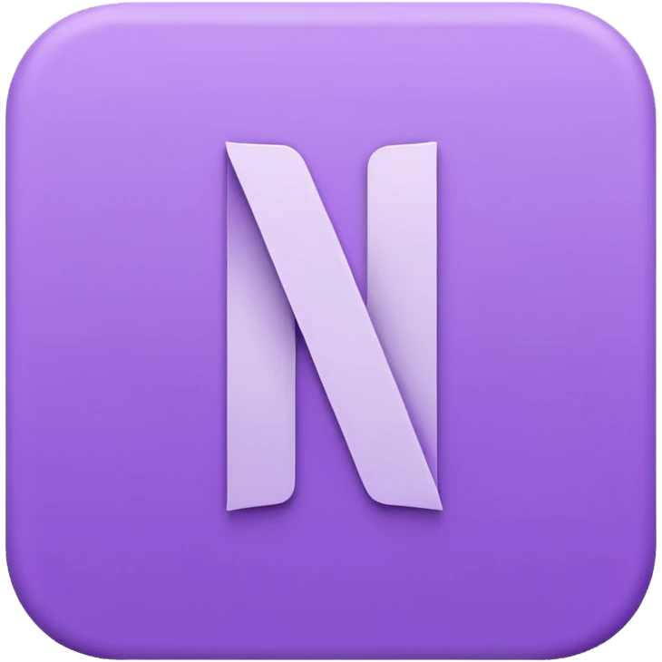 Netflix aesthetic "N" logo in pastel purple emoji