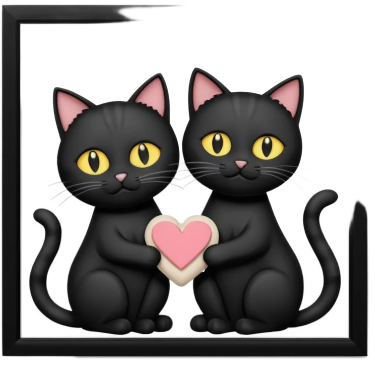 get well soon with black cats holding sign with STU emoji