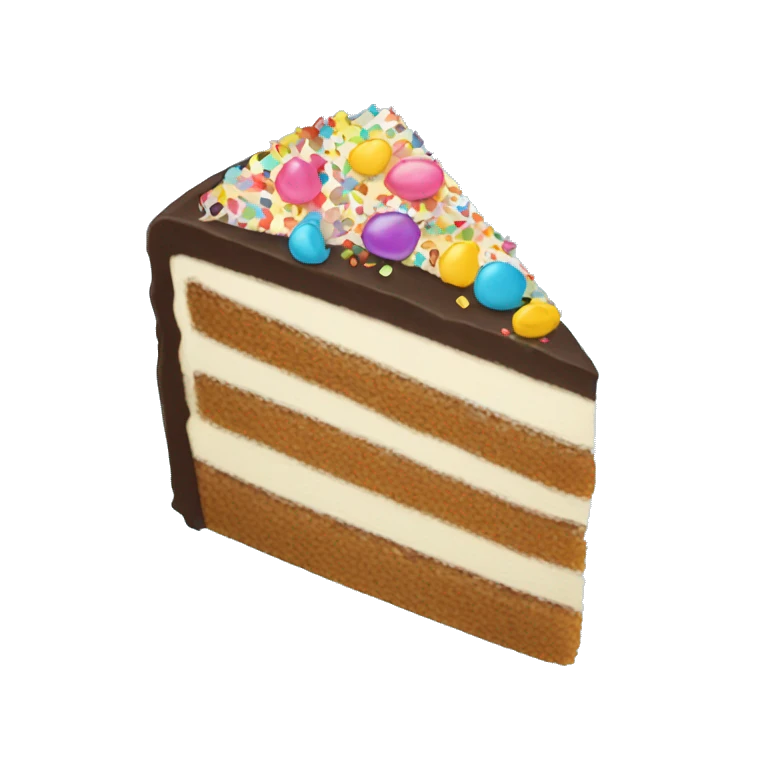 Confetti cake slice emoji