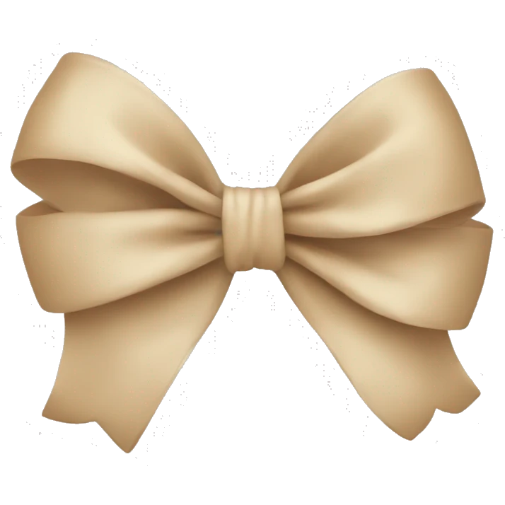 Beige bow emoji
