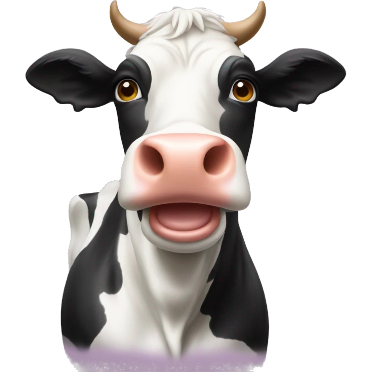 a cow partying emoji