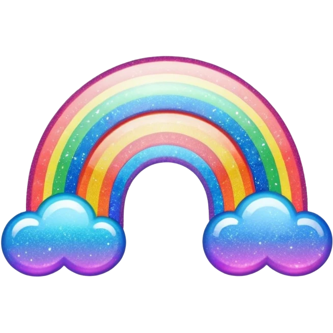 Regenbogen mit glitzer emoji