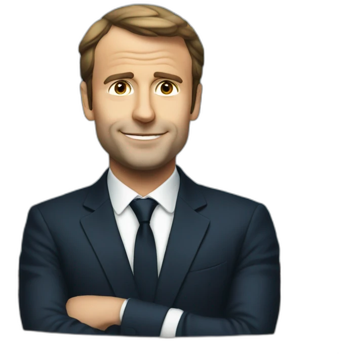 Macron on a boat emoji