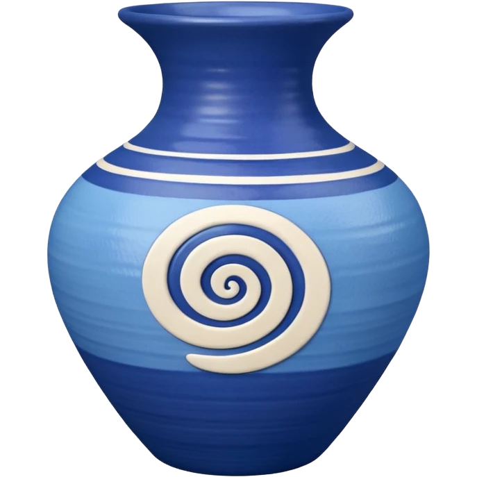 Spiral Pottery Vase blue emoji