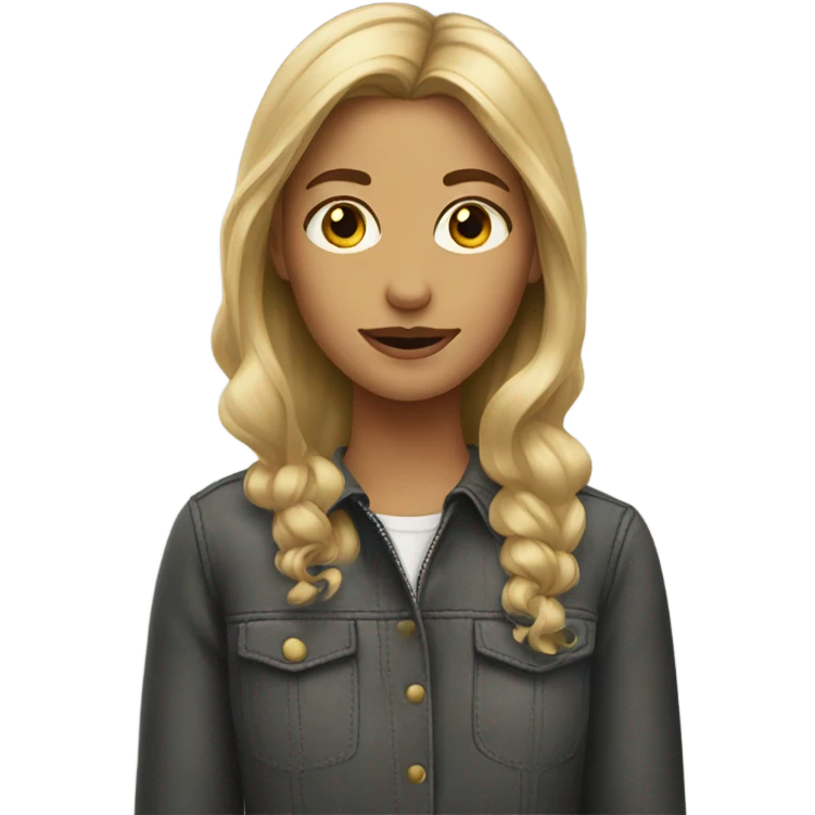girl with dirty blonde hair emoji