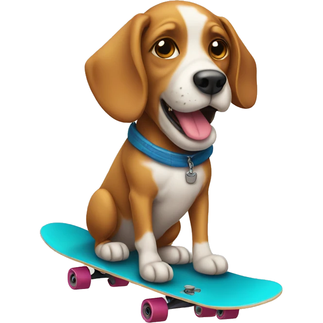 dog with skateboard  emoji