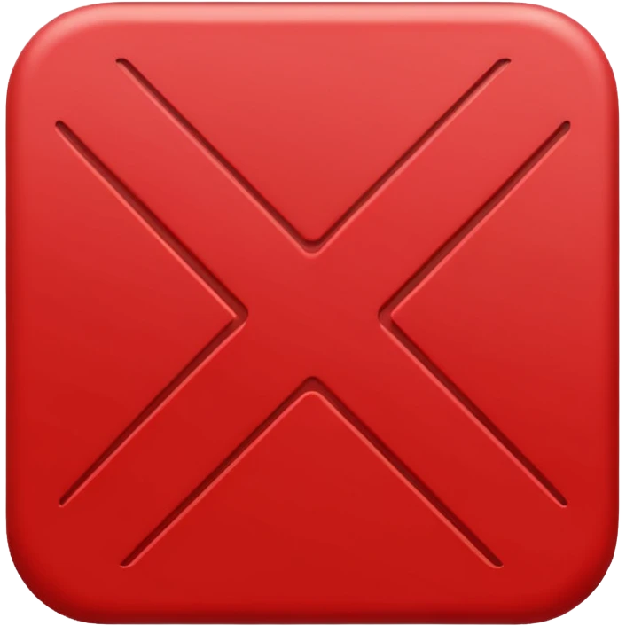 general red x symbol emoji