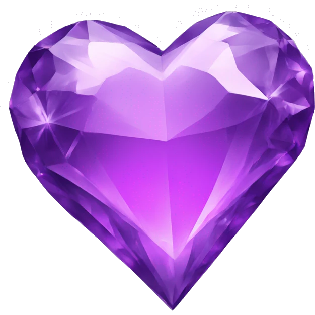 Purple crystal heart emoji