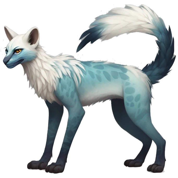 Modern Realistic Rare Fantasy Vernid-Trico-species by LiLaiRa full body emoji
