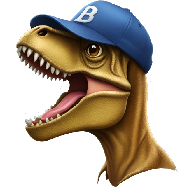t rex with cap emoji