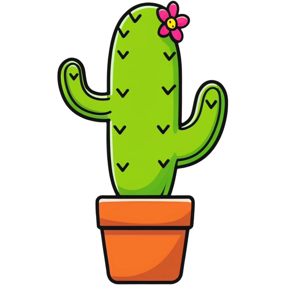 happy cactus emoji