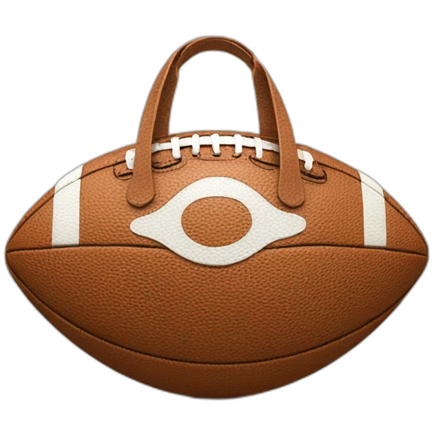 two footballs in a hairy skin coloured bag emoji