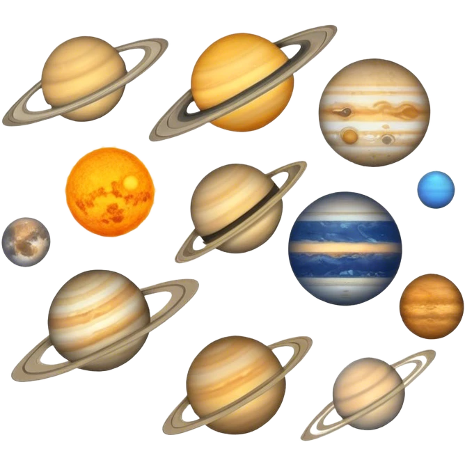 The solar system emoji