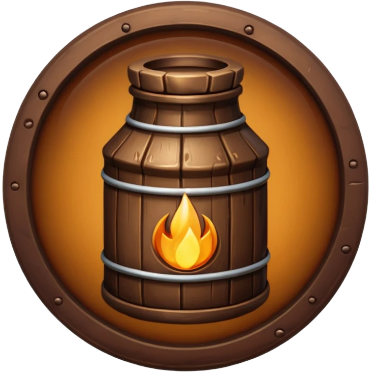 3d oil icon for medieval game emoji