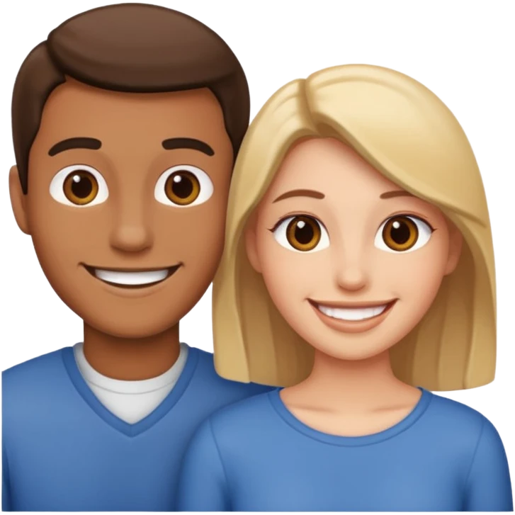 Una pareja emoji
