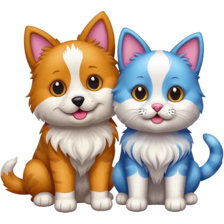 Dog with cat emoji