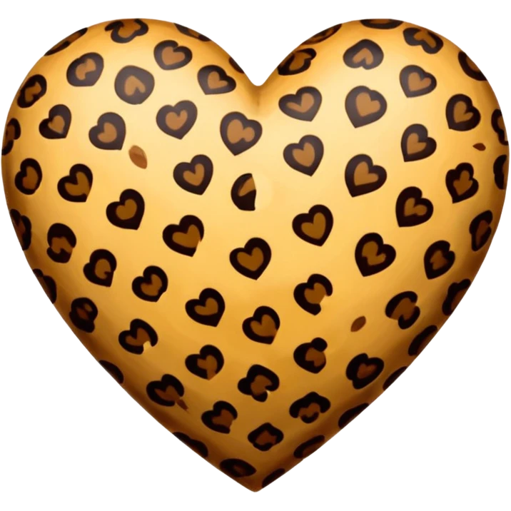 Leopard print heart emoji