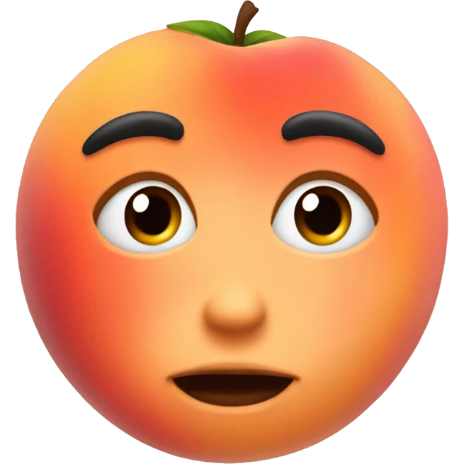 face made out of a peachs emoji