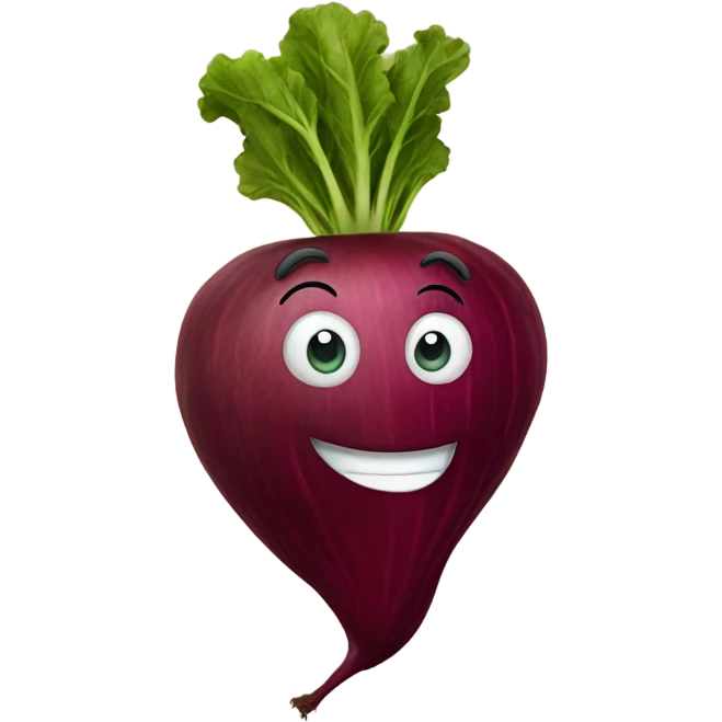 happy beetroot waving emoji