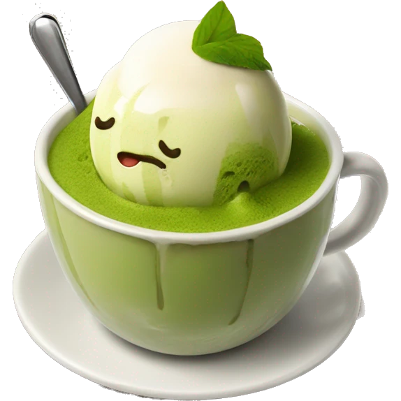 matcha affogato emoji