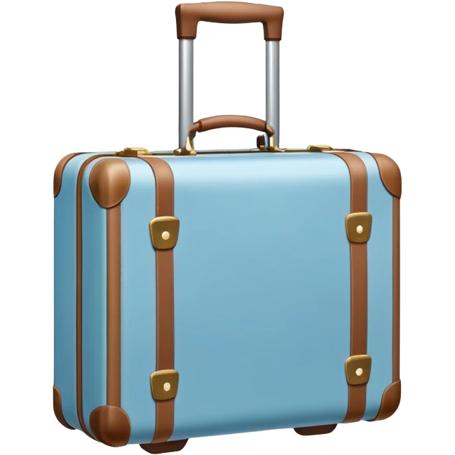 Light blue suitcase, cute emoji