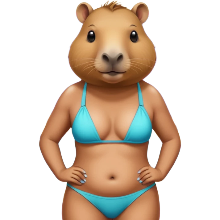 Capy bara in a bathing suit at a strip club  emoji