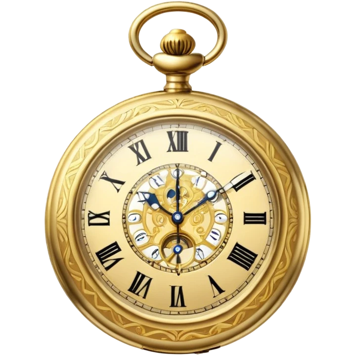 ornate gold pocket watch, vintage, engraved, minimal, no text emoji