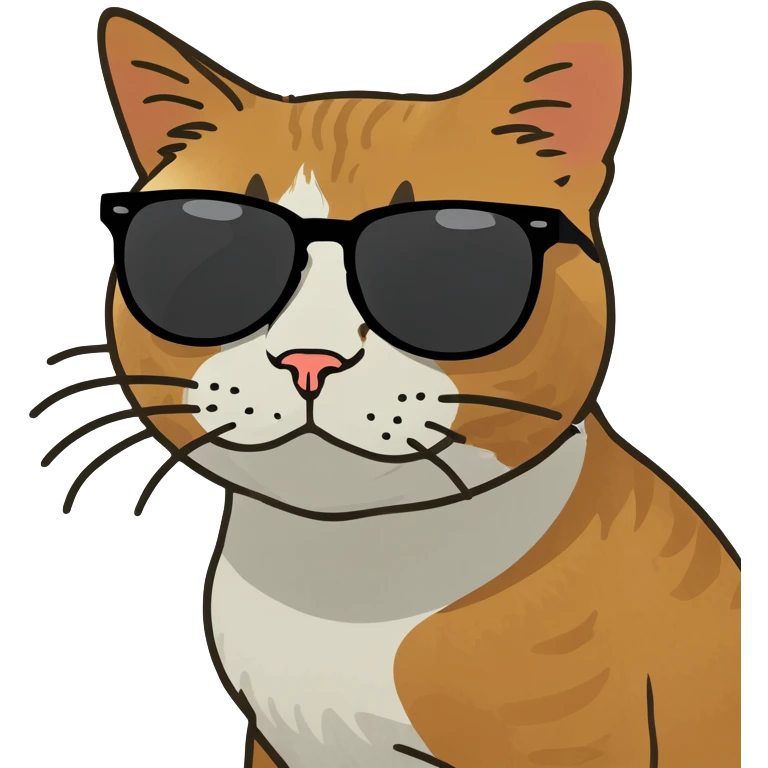 Cat with sunglasses emoji