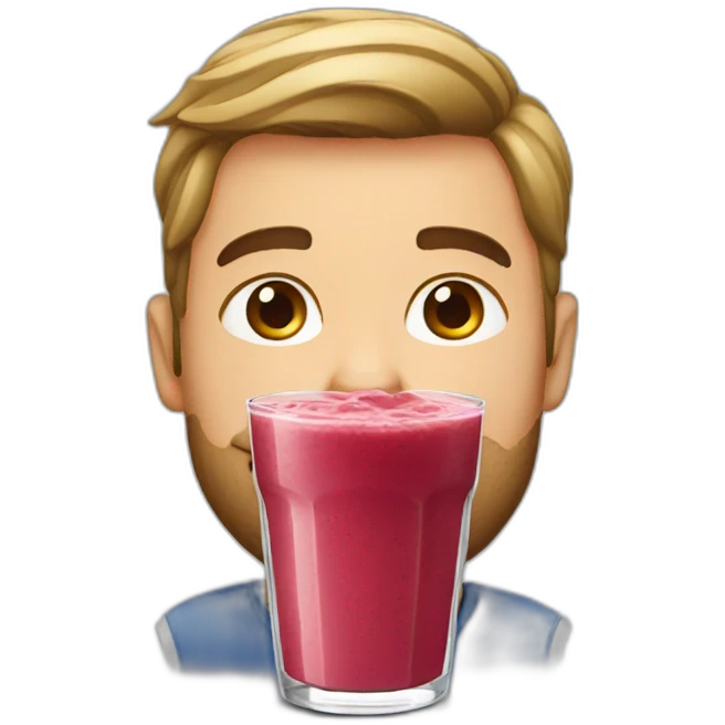 Swiss guy drinks smoothi emoji