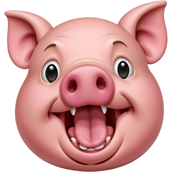 Pig yawning emoji