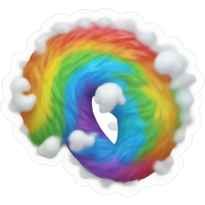 A rainbow yeti poop swirl emoji emoji