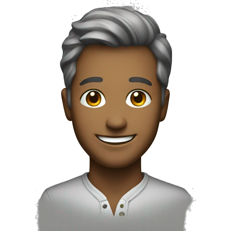 smiling portrait of stylish male emoji