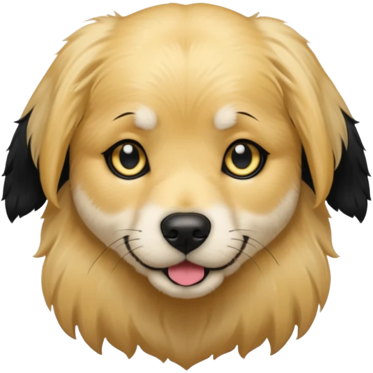 Gothic emo golden retriever dog emoji
